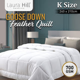 Laura Hill 700GSM Goose Down Feather Comforter Doona - King