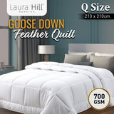 Laura Hill 700GSM Goose Down Feather Quilt Duvet Doona - Queen