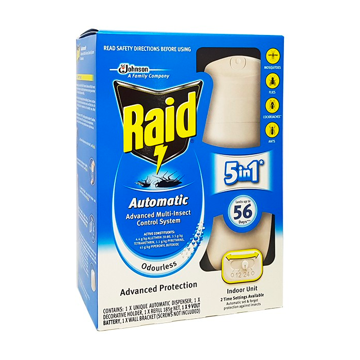 Raid Automatic Advanced Multi-Insect Control System Indoor Odourless 185g