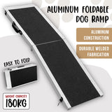 Foldable Aluminium Dog Ramp -  183 x 38cm