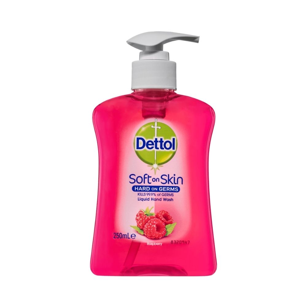 6 Pack x Dettol Liquid Soft On Skin Hand Wash Raspberry 250mL