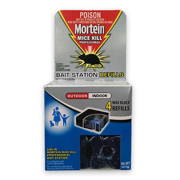 2 Pack x Mortein Mice Kill Bait Station Refills 4pc