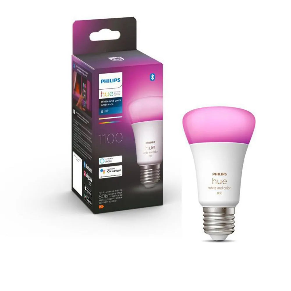 Philips Hue Smart Bulb 11W A60 E27 – White & Colour Ambiance