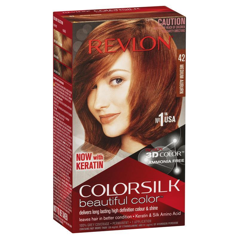 3 Pack x Revlon ColorSilk 42 Medium Auburn