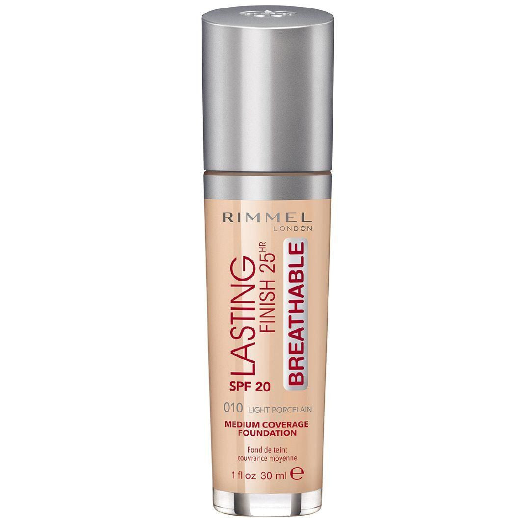 Rimmel Lasting Finish Breathable Liquid Foundation 30ml - 010 Light Porcelain