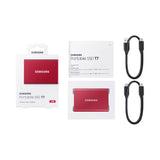 Samsung T7 Portable SSD Drive 1TB Metallic Red