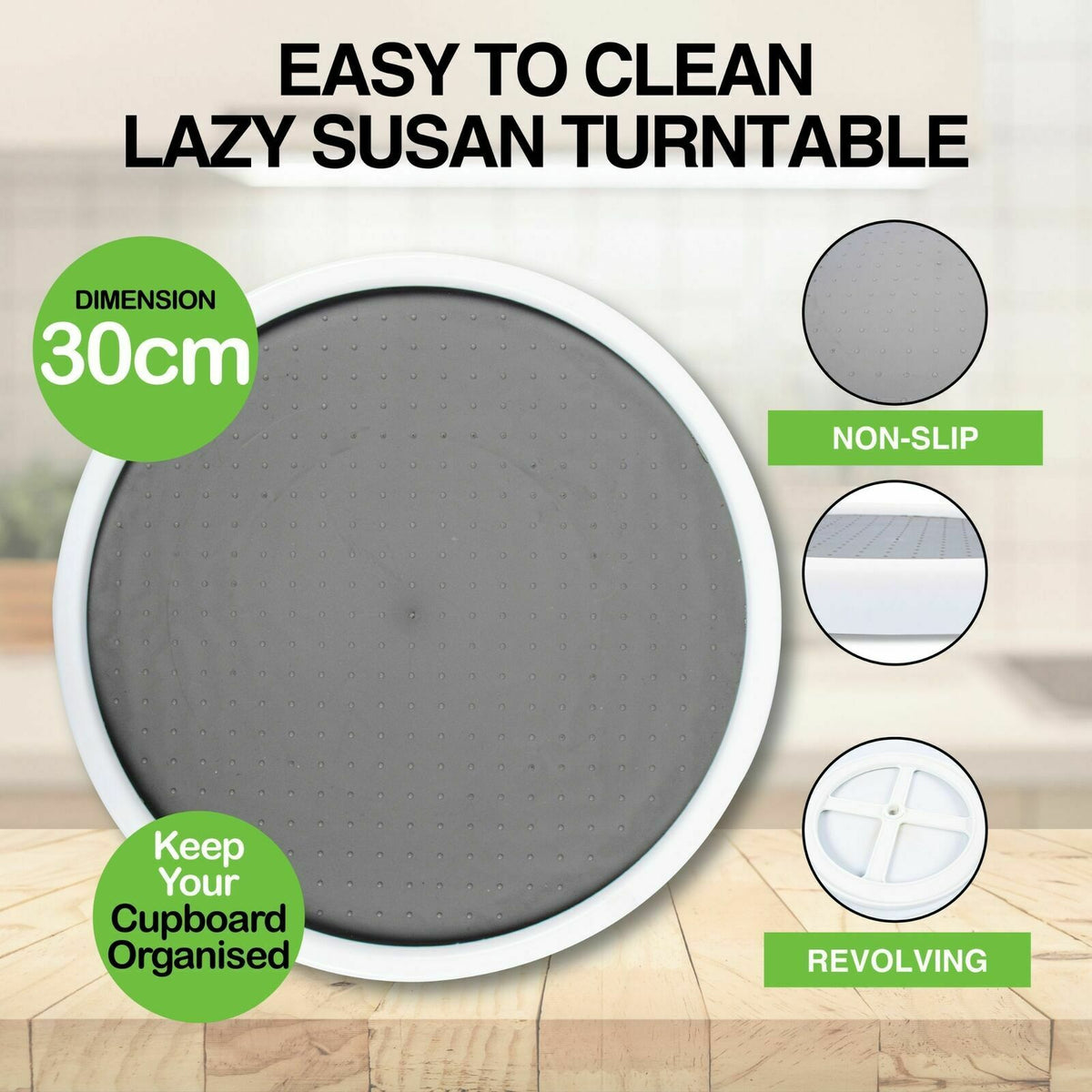 Home Master Lazy Susan Rotating Swivel Turn Table -  30cm