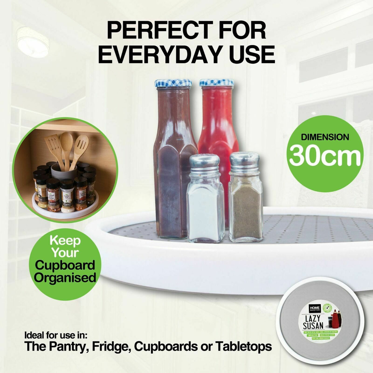 Home Master Lazy Susan Rotating Swivel Turn Table -  30cm