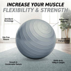 Sas Sports Exercise Gym Ball 75cm - Grey