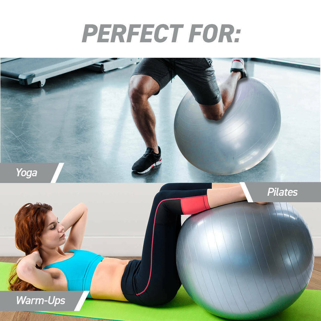 Sas Sports Exercise Gym Ball 75cm - Grey