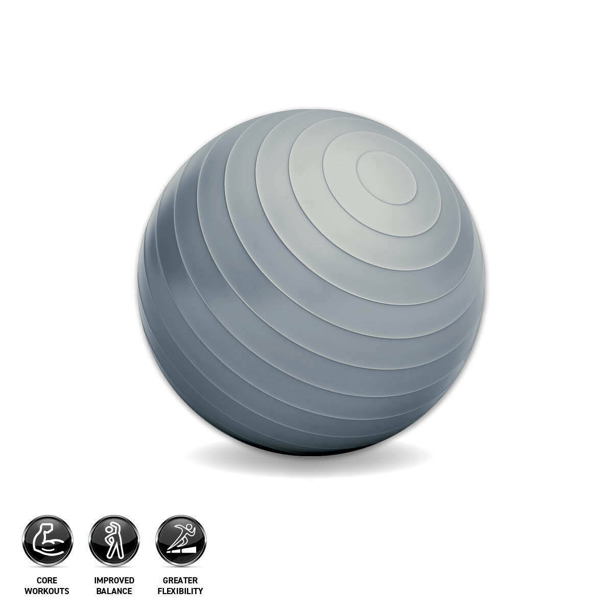 Sas Sports Exercise Gym Ball 75cm - Grey