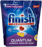 2 x Finish Powerball Quantum Dishwasher Tablets Lemon 45 pack