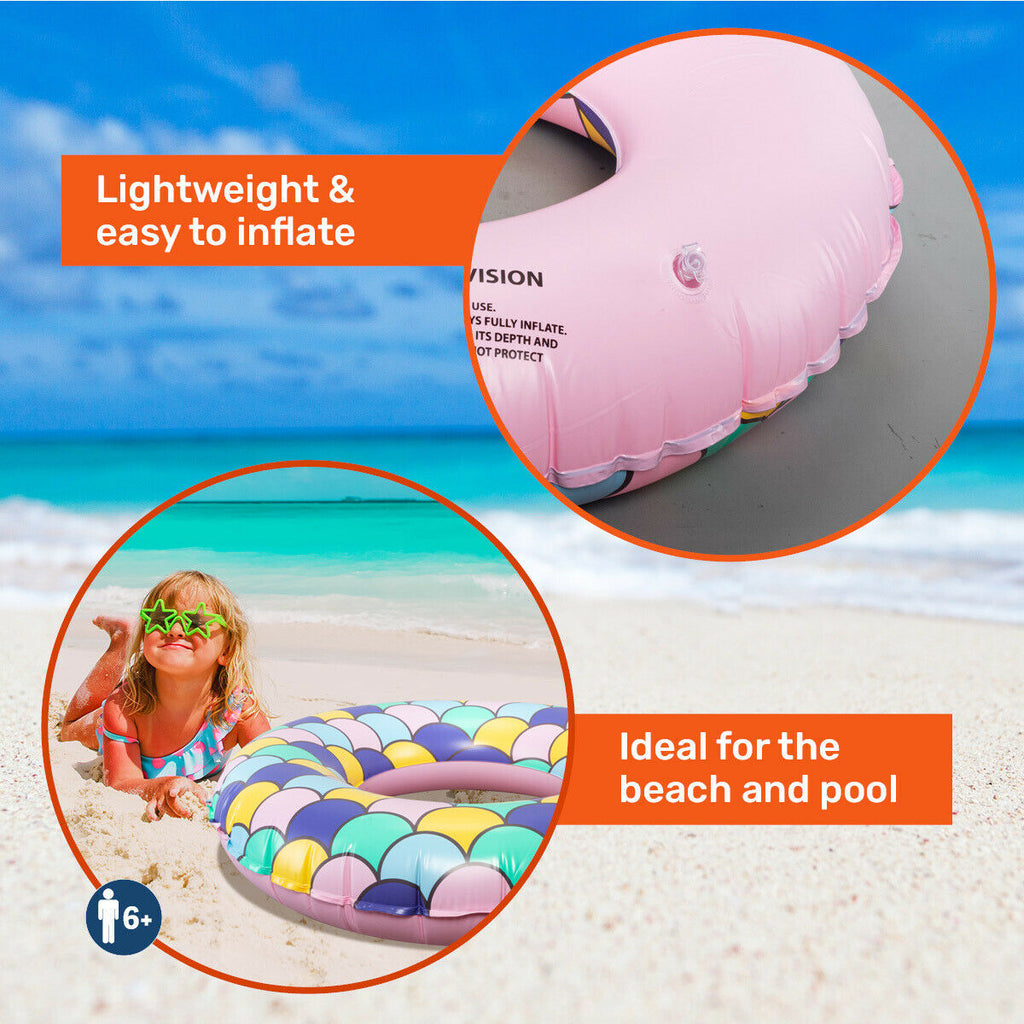 Inflatable Mermaid Swim Ring - 75cm