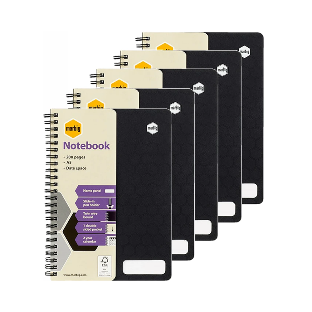 Marbig Notebook 200 Pages A5 Date Space