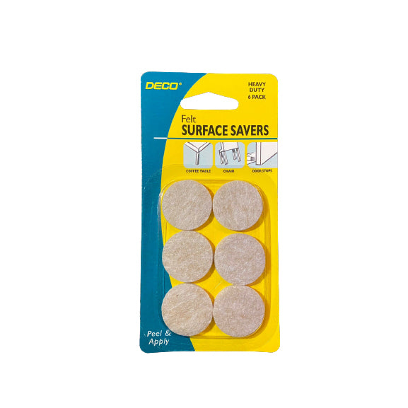 Deco Felt Surface Savers Heavy Duty - 6 Pack