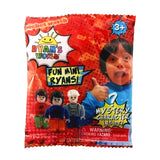 2 x Ryan's World Mini Brick Figures Single Pack Blind Foil Bag