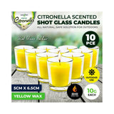2 x Garden Greens Citronella Scented Tealight Candles In Glass Holders 10g - 5 Pack