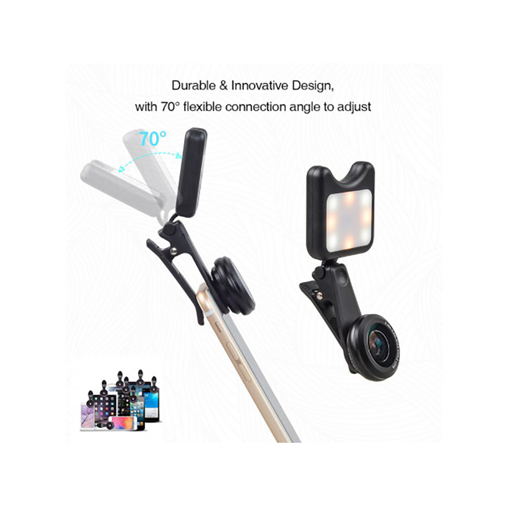 SONIQ Phone Camera Lens & LED Fill Light Kit