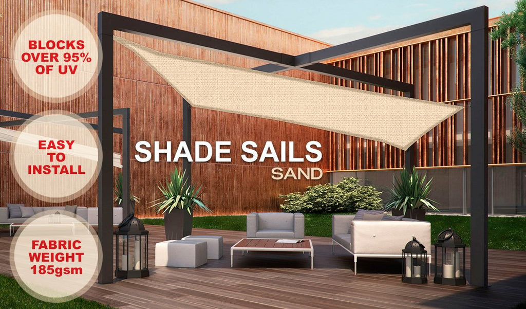 Wallaroo Square Shade Sail 6m x 6m - Sand – Smooth Sales