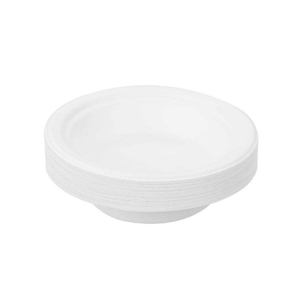 2 Pack x Lemon & Lime ECO Sugarcane Side Bowl White 30pc - 18cm