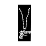 Silver 2PAC Gun Necklace