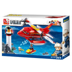 Sluban Building Block FIRE Firefighter Plane Scene