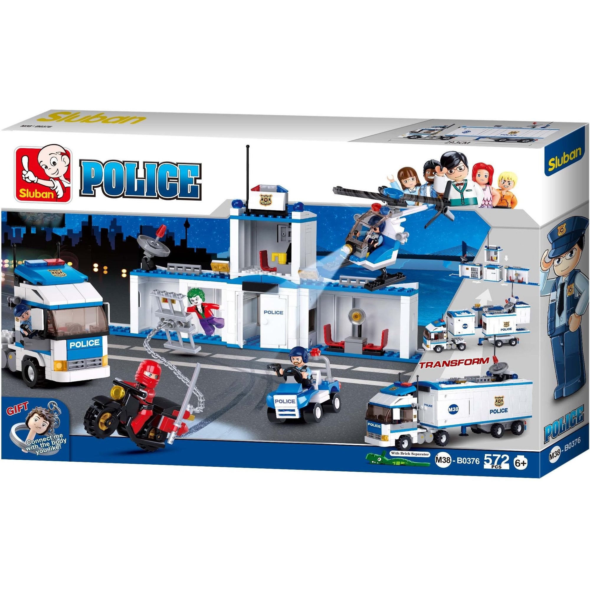 Sluban Building Block POLICE Truck Transformer