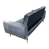 Ava Tufted Velvet Sofa Bed by Sarantino - Light Grey