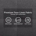 Sarantino 3 Seater Linen Sofa Bed Couch Lounge Futon - Dark Grey