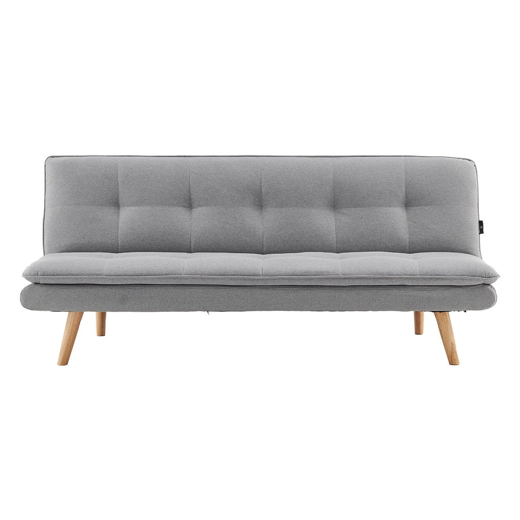 Sarantino 3 Seater Linen Couch Sofa Bed Lounge Futon - Light Grey