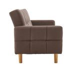 Sarantino 3-Seater Fabric Sofa Bed Futon - Brown