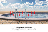 400 Micron Solar Swimming Pool Cover Silver/Blue - 7m x 4m