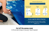 400 Micron Solar Swimming Pool Cover -  Blue/Silver 10.5m x 4.2m