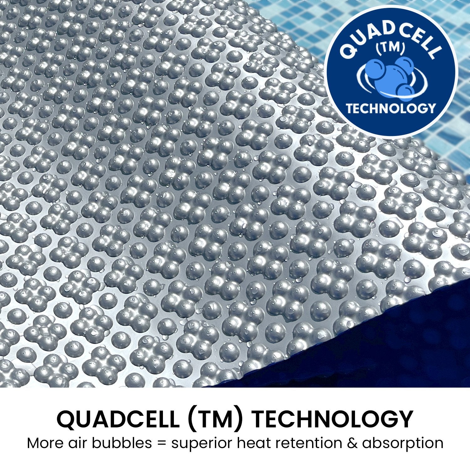 HydroActive QuadCell Swimming Pool Cover 500 Micron 11m x 6.2m