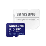 Samsung PRO Plus 512GB microSD Card with Adapter