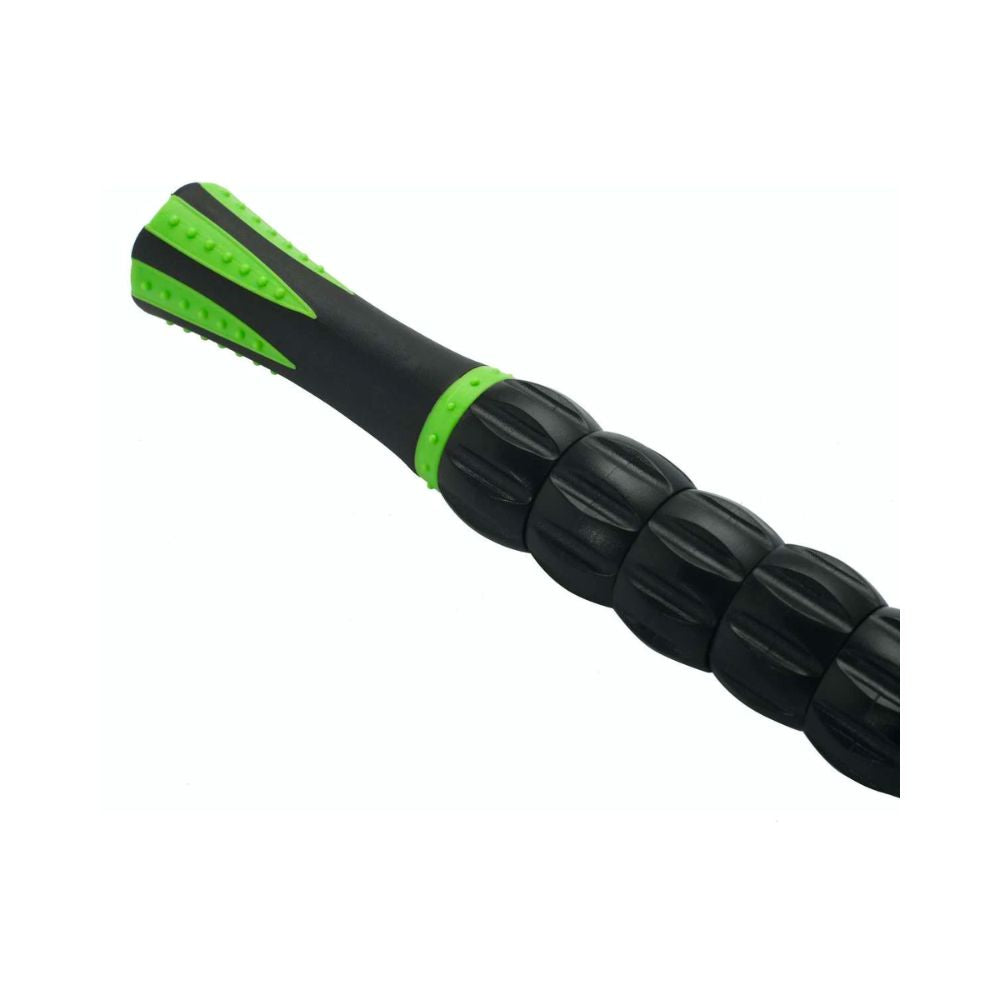 Zen Flex Fitness Muscle Massage Roller Stick - Black and Green 4.5x4.5x45cm