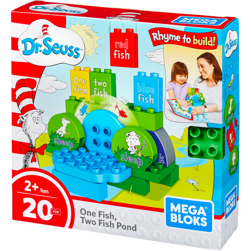 Mega Bloks Dr. Seuss One Fish Two Fish Pond Building Set