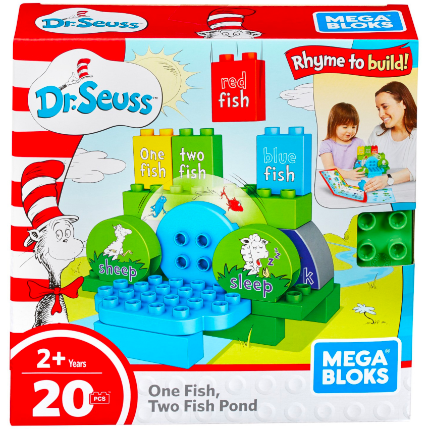 Mega Bloks Dr. Seuss One Fish Two Fish Pond Building Set