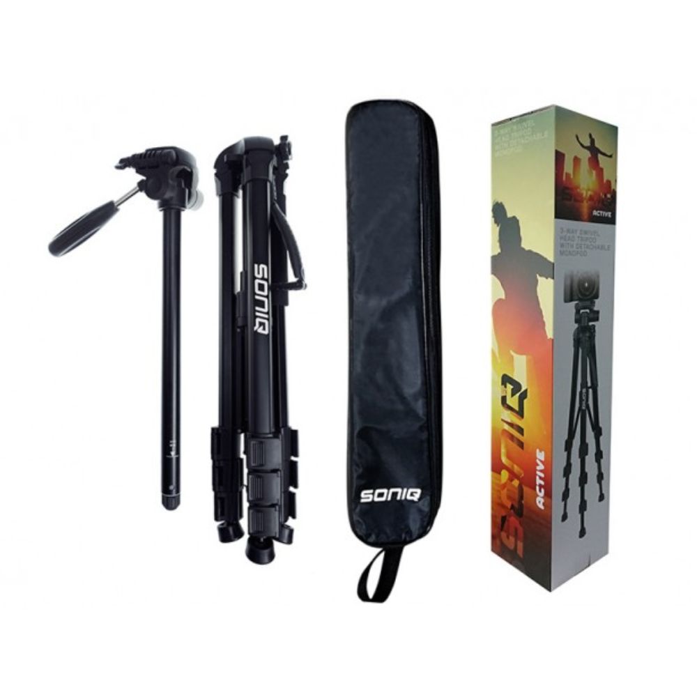 Soniq 3 Way Swivel Head Tripod With Detachable Monopod Smooth Sales