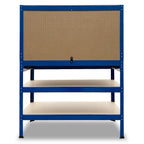 3-Layered Work Bench Garage Storage Table Tool Shop Shelf Blue