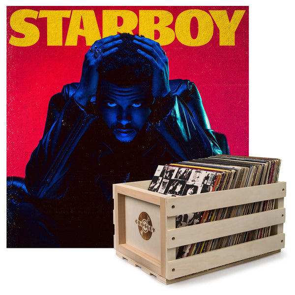Crosley Record Storage Crate & The Weeknd Starboy - Double Vinyl Album ...