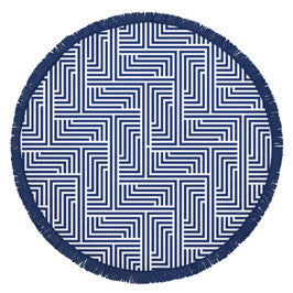 Lazy Dayz Round Beach Towel with Tassels