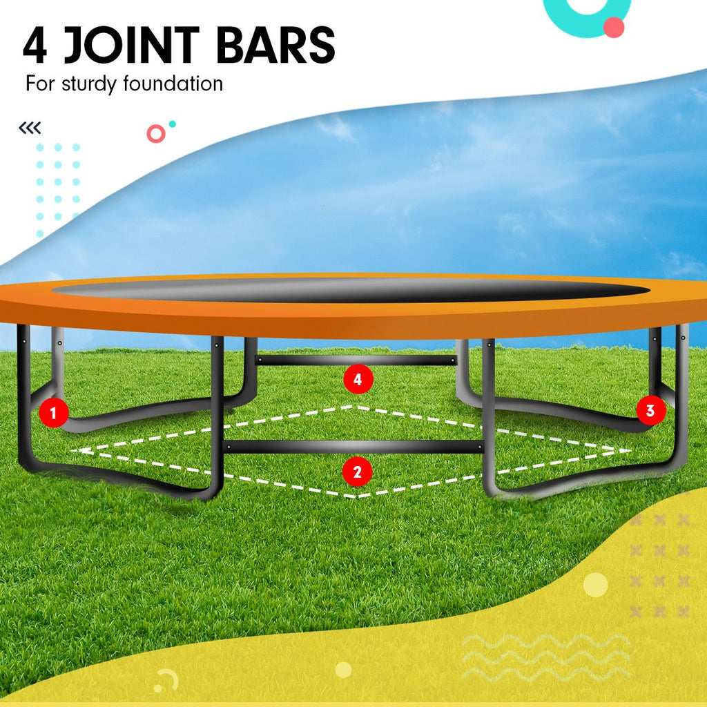 Kahuna Trampoline 8 ft x 14ft Oval Outdoor - Orange