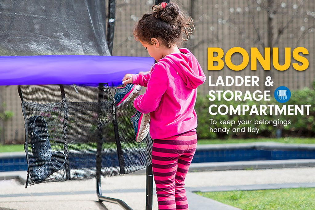 Kahuna Trampoline 10 ft with  Roof - Purple
