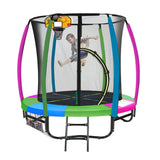 Kahuna Trampoline 6ft with Basketball Set - Rainbow