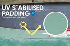 Kahuna Trampoline 10 ft with  Roof-Green