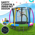 Kahuna Trampoline 8 ft with Basketball set - Rainbow