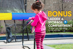 Kahuna Trampoline 10 ft with  Roof - Rainbow