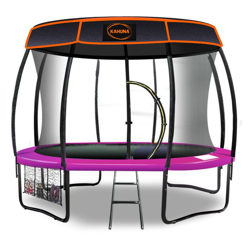Kahuna Trampoline 14 ft with Roof - Pink