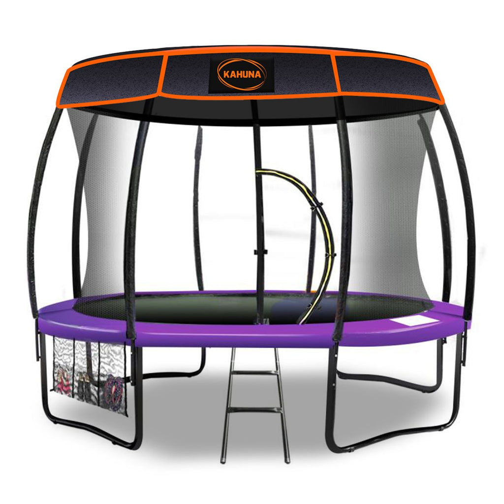 Kahuna Trampoline 10 ft with  Roof - Purple